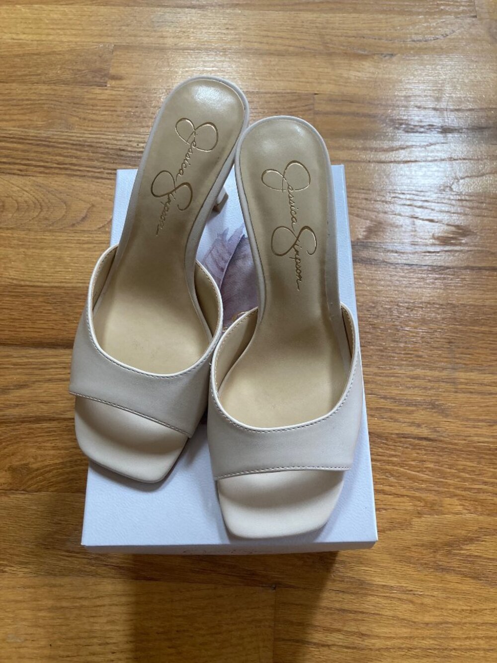Jessica Simpson Peep Toe Slide Heels - Picture 15 of 15